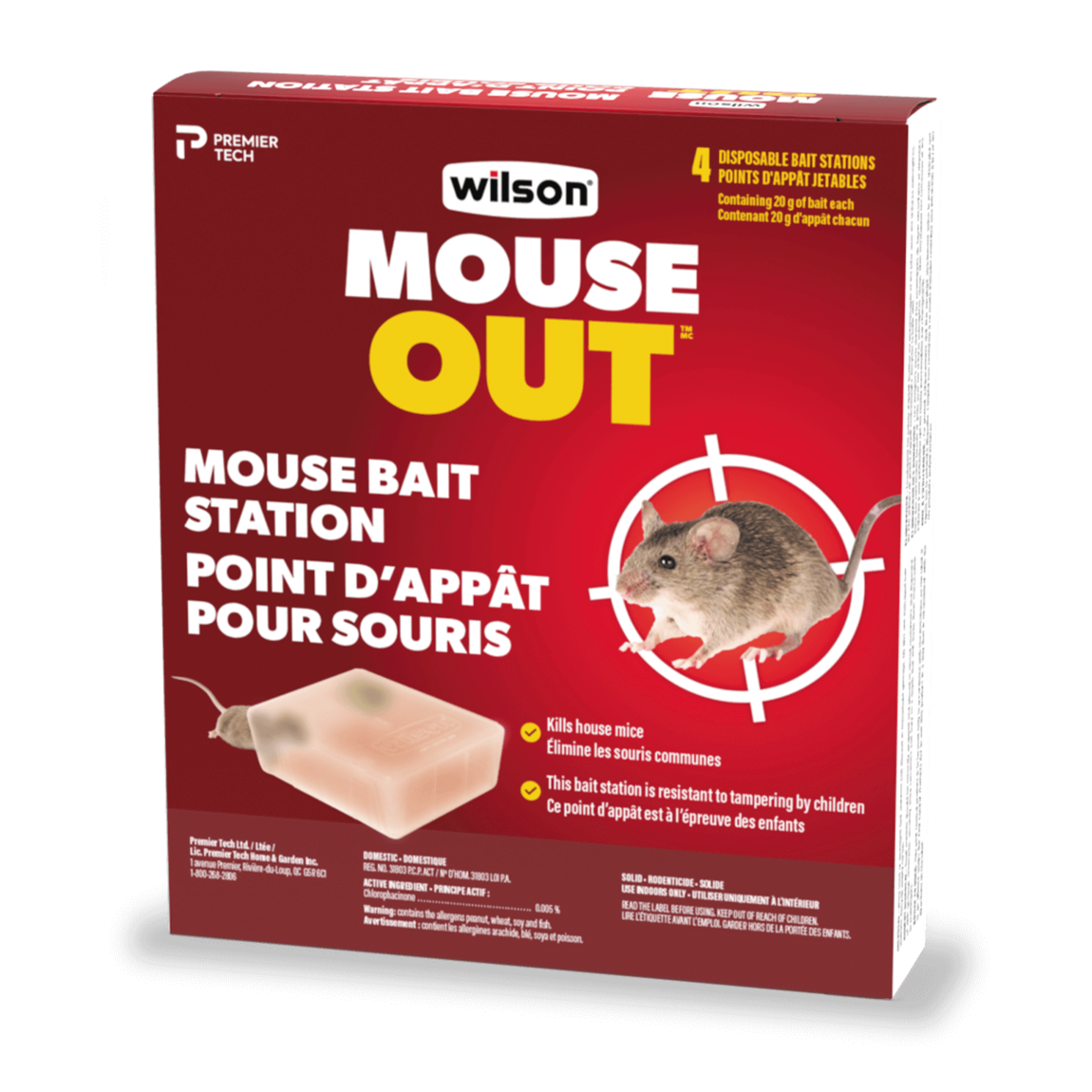 Wilson MouseOut Warfarin Indoor Prefilled Single-Use Disposable